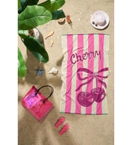 Özdilek Cherries Plaj Havlusu Büyük Boy (90x150)-Vişne Kırmızı