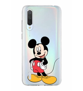 Xiaomi Mi 9 Lite Uyumlu Kapak Mickey Mouse Tasarımlı Şeffaf Silikon Kılıf
