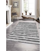 Gri Spor Kaymaz Tabanlı Makinede Yıkanabilir Halı FO01 - 100 x 160 cm