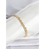 CM 14K Gold Renk Yassı Zincir Model Kadın Bileklik TJ-BB8305