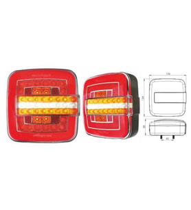 LED STOP LAMBASI 7 FONKSİYONLU 24 VOLT KARE