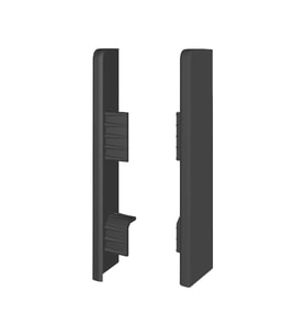 Espumo Kompozit Süpürgelik 8 cm Bitiş Kapağı Aksesuarı (1 Paket - 2 adet) - Antrasit - ESP205