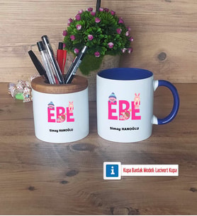 Ebe Kalemlik, Kupa Bardak T Kişiye Özel Hediye (Model 6)