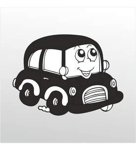 Folyo Sticker Tatlı Araba 160cm Uzunluk (Karışık)