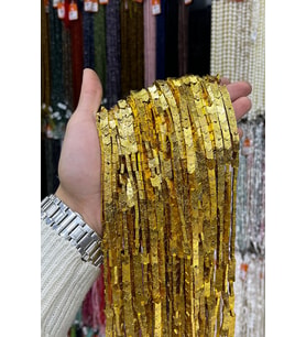 Hematit Taşı Çavuş Kesim Sarı 6x6mm Doğal Taş Dizi