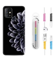 INFINIX Hot 8 9 10 11S Hot 10 Play 10T Kılıf Kablo Koruma Spiral Silikon Çiçekler 1639