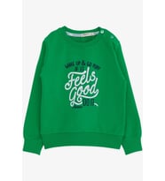 Breeze Erkek Çocuk Sweatshirt Yazı Baskılı 2-6 Yaş, Yeşil