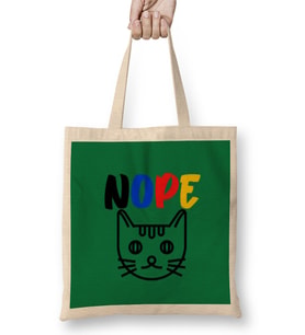 Funny Cat Lover Gifts For Women Men Kids Bez Çanta Uzun Saplı