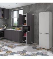 Kenzlife fırın dolabı bedriye gri 185*66*45 mutfak banyo kiler ofis
