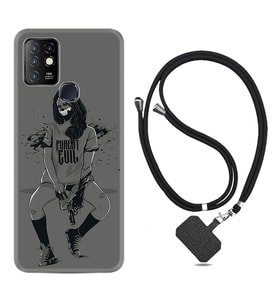 INFINIX Hot 8 9 10 11S Hot 10 Play 10T Kılıf Boyun Askılı Silikon Purest Evil 1627