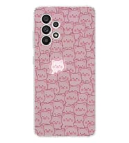 Samsung Galaxy A73 Uyumlu Cute Pink Pig Tasarımlı Şeffaf Telefon Kılıfı
