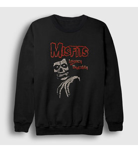 Presmono Unisex Siyah Brutality The Misfits Sweatshirt 174657tt