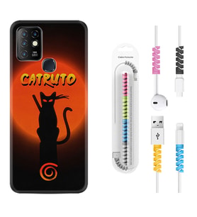 INFINIX Hot 8 9 10 11S Hot 10 Play 10T Kılıf Kablo Koruma Spiral Silikon Catrudo 1679