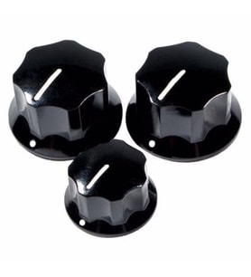 Fender Pure Vint. \'60s Jazz Bass Knobs BLK