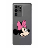 Samsung Galaxy S20 Ultra  Kamera Korumalı Kapak Minnie Mouse Tasarımlı  Şeffaf Kılıf