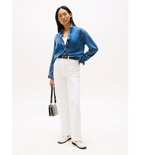 Tommy Hilfiger Lana Normal Kesim Denim Kadın Gömlek WW0WW472191A5