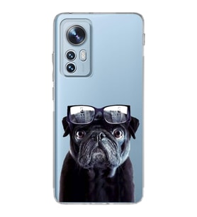 PrintiFy Xiaomi Mi 12 Lite ile Uyumlu 1mm Slim Fit Köpek 3 050f Baskılı Şeffaf  Kılıf