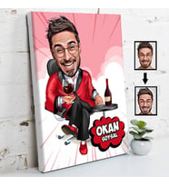 Ehli Keyf Karikatürlü Kanvas Tablo