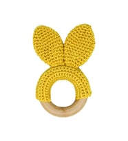 Organik Amigurumi Sarı Mini Bunny Diş Kaşıyıcı Sarı (Karışık)