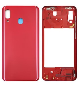 Samsung Galaxy A20 - SM-A205F FULL Kasa Arka Kapak Takım KIRMIZI