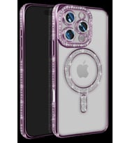 iPhone 16 Pro Max Kılıf Joke Simli Magneticsafe Kılıf - Derin Mor