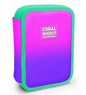 Coral High İki Katlı Organizer Kalemlik - Pembe Mor Gradyan, Kız Çocuk, Pembe Mor Gradyan (Çok Renkli)