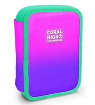 Coral High İki Katlı Organizer Kalemlik - Pembe Mor Gradyan, Kız Çocuk, Pembe Mor Gradyan (Çok Renkli)
