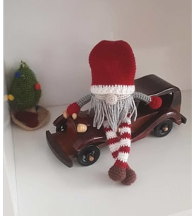 Uykucu Noel Baba Amigurumi Organik Oyuncak