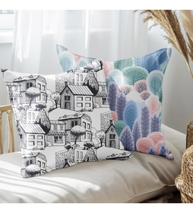 eJOYA Modern Tasarımlı 2'li Yastık İçi Ve Kırlent Kılıfı 45cm 113538