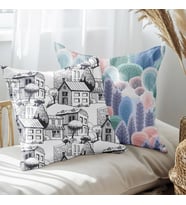 eJOYA Modern Tasarımlı 2'li Yastık İçi Ve Kırlent Kılıfı 45cm 113538