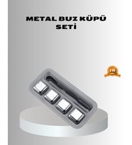 Northcity Paslanmaz Metal Buz Küpleri Seti Klipsli 304 Çelik - İçeceklerinizi Sulandırmadan Soğutun