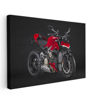 Yatay Kanvas Tablo Ducati Streetfighter V4 Kırmızı Naked Motosiklet Tablosu Ev Ofis Duvar Dekoru