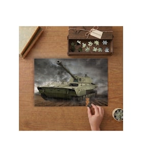 Savaş Tankı Tasarımı 240 parça Ahşap Puzzle Ahşap Kutuda MP08091