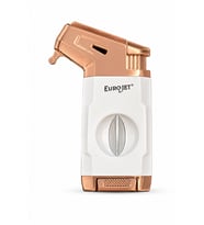 Eurojet Tek Torch Pürmüz Dahili V Kesicili Beyaz Bronz Puro Çakmağı TRM1025