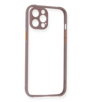 iPhone 12 Kılıf Miami Şeffaf Silikon - Açık Mor