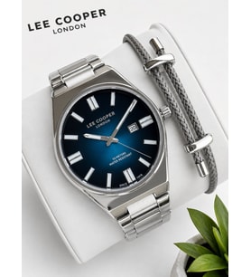 Lee Cooper 2 Yıl Garantili Takvimli Kadran Bileklik Hediyeli Erkek Kol Saati E8325.380