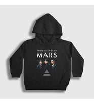 Presmono Unisex Çocuk Siyah Band 30 Seconds To Mars Kapüşonlu Sweatshirt 171320tt