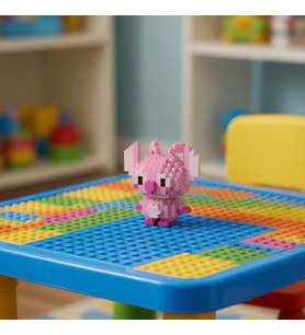 Lego Bricks 3D Stitch Angel Yapı Taşı Seti Dekoratif Eğlenceli Oyuncak Model 5cm