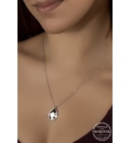Union Swarovski Crystal Kadın Damla Döküm Gümüş Kolye
