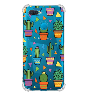 PrintiFy Oppo AX7 Uyumlu Water Color 4 Baskılı Şeffaf Köşe Korumalı Antişok Kılıf