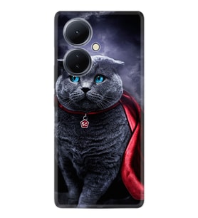Vivo V29 Lite Kılıf Silikon Desen Özel Seri Super Cat 1666