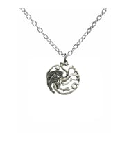 Thrones Targaryen Ejderha Figürlü Unisex Kolye – 60 cm Zincirli, Gücün ve Ateşin Sembolü (Gümüş)