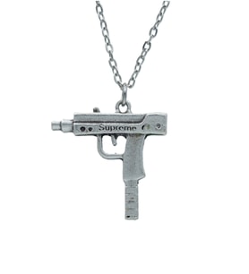 Uzi Erkek Kadın Kolye Antik Gümüş Kaplama - 60 cm Düz Zincir