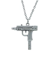 Uzi Erkek Kadın Kolye Antik Gümüş Kaplama - 60 cm Düz Zincir