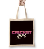 Cricket Girl Cricketer Bowler Pitch Ball Bat Game-1 Bez Çanta Uzun Saplı