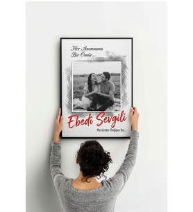 Kişiye Özel Ebedi Sevgili Fotoğraf Çerçevesi Romantik Aşk Temalı Anı Hediyesi Dekoratif Tasarım