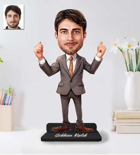 Kişiye Özel İş Adamı Model Ahşap Biblo-70