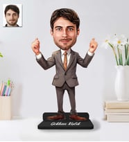 Kişiye Özel İş Adamı Model Ahşap Biblo-70