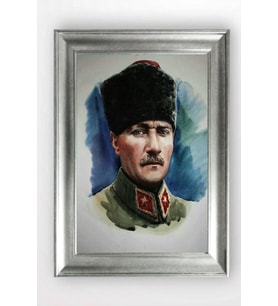 Gümüş Çerçeveli Atatürk Tablo cv654