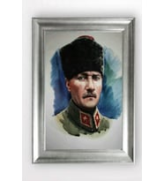 Gümüş Çerçeveli Atatürk Tablo cv654